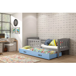Jednolôžková posteľ Kubus3 Grafit pre teenagerov 160x80 s matracom, rozkladacia - modrá